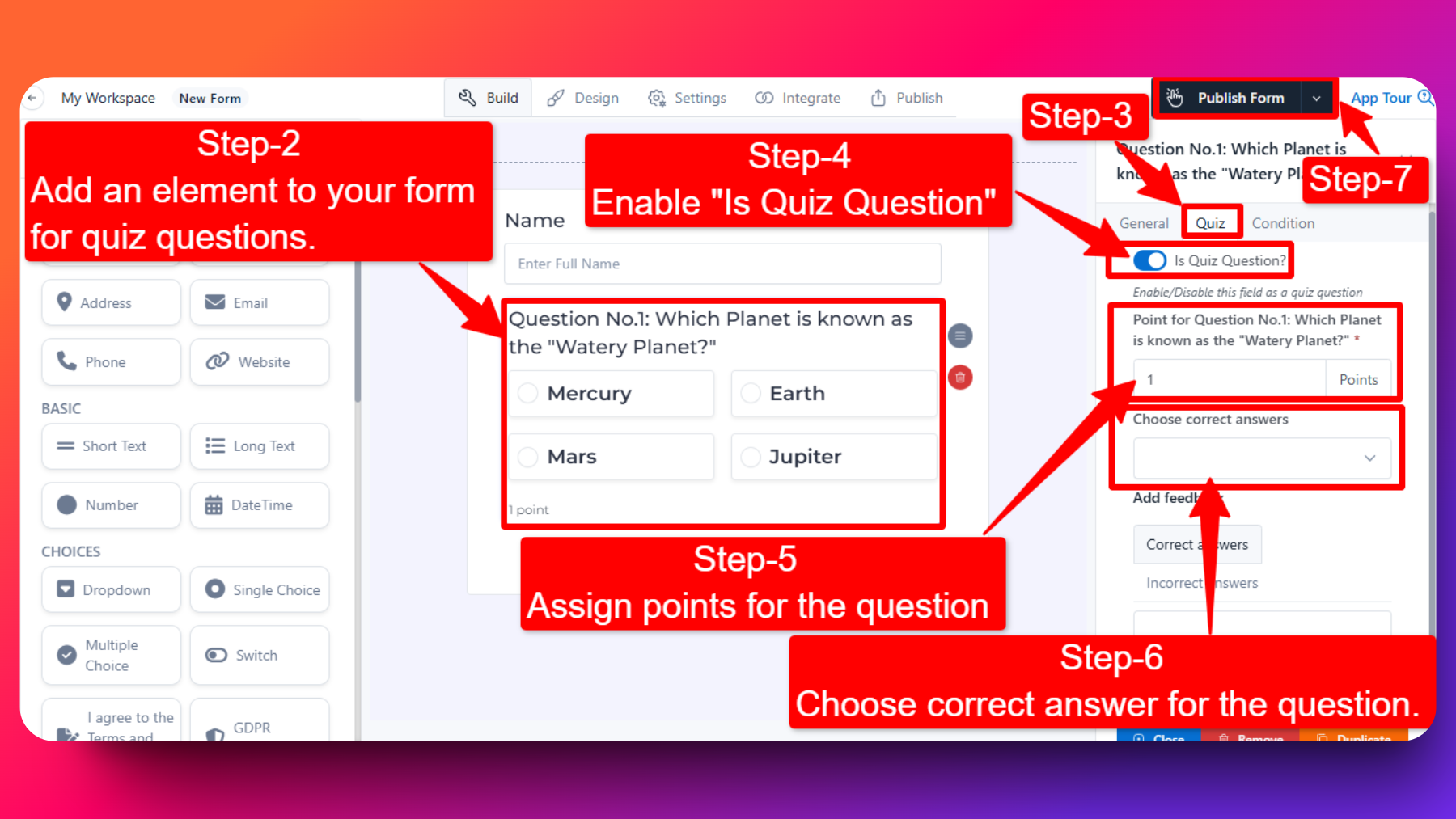 Adding Questions