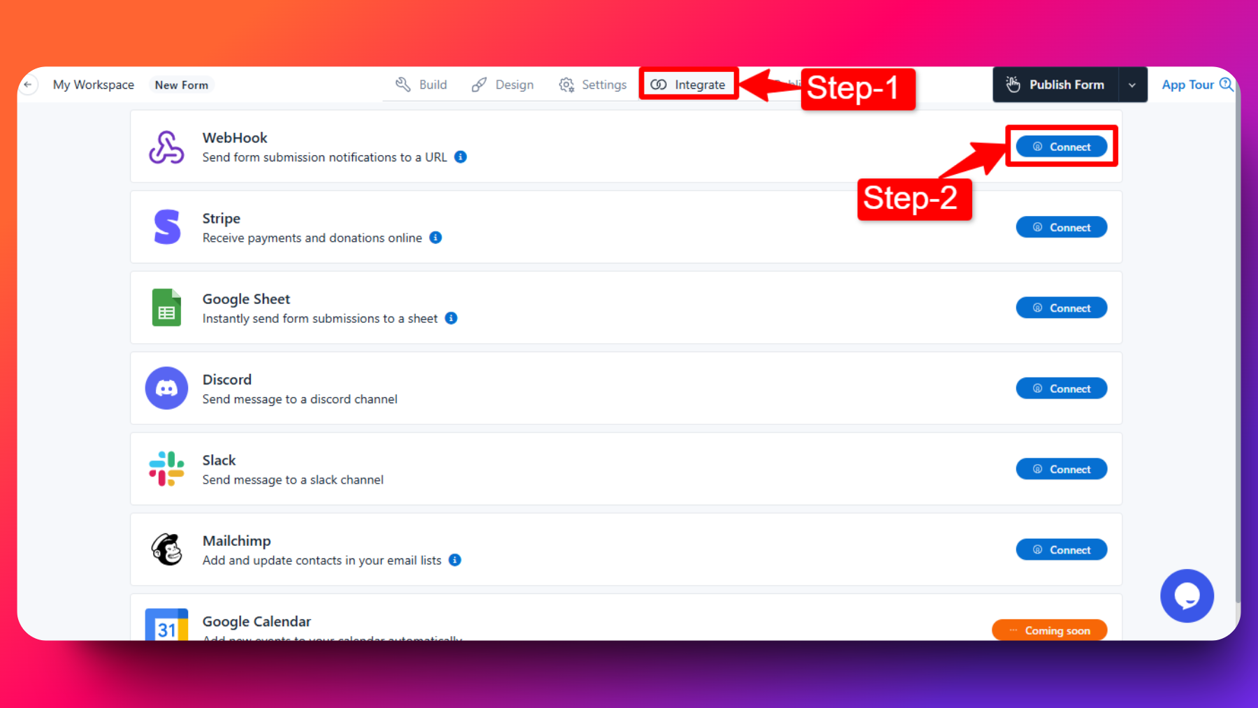 Webhook integration