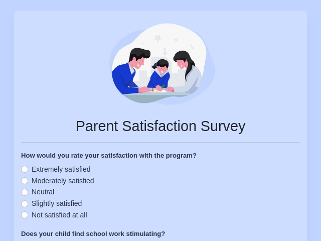 Preschool Parent Survey Form Template - FormNX